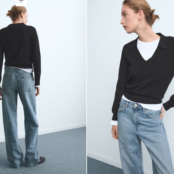 Mango Miami Medium Rise Straight Fit Jeans US Size 4 in Medium Blue - Picture 2 of 5